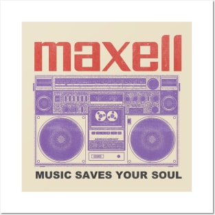 vintage retro 80s maxell Posters and Art